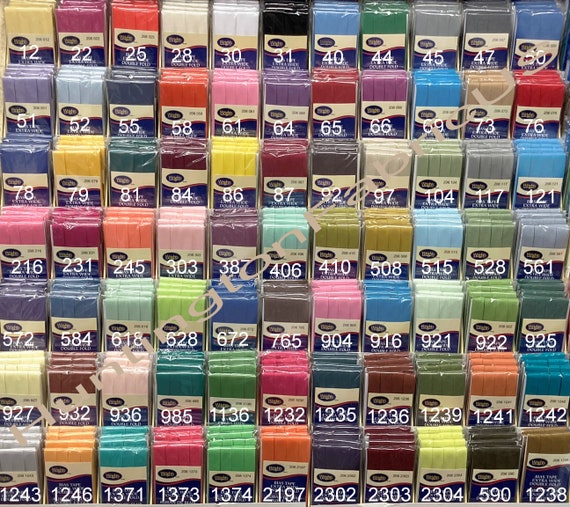 Wrights 1/2" Double Fold Bias Tape | PC206 | All Wright's Current Colors, All In Stock and Ready for Quick Shipping