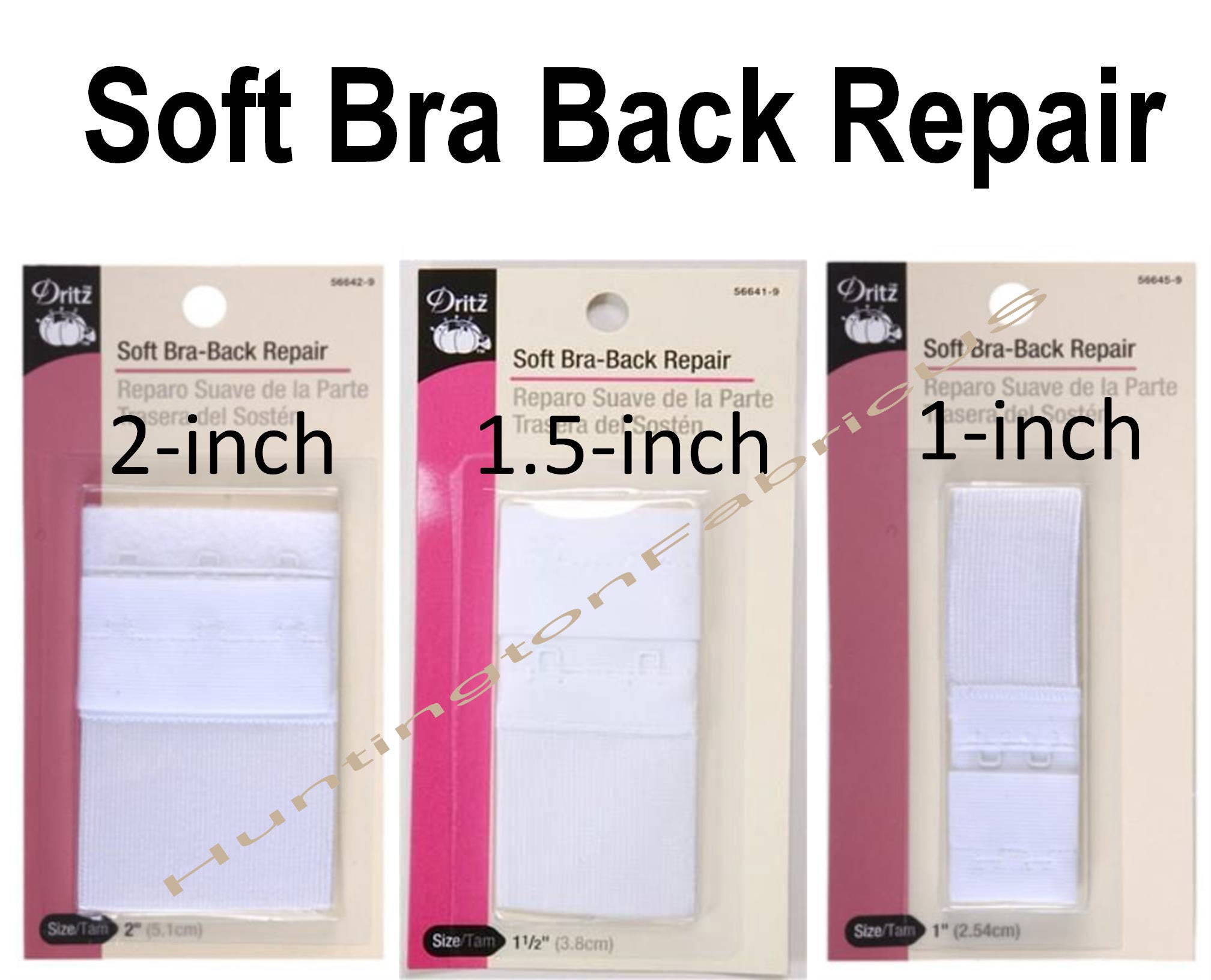 Vintage Bra Back Repair Kits, 1960's Elastic Bra Back Replacement Pieces,  NOS Bra Repair Packages, Vintage Sewing Notions 