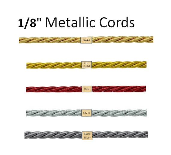 Gold Metallic Twisted Cord - 1/8
