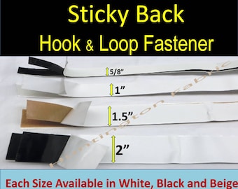 Sticky Back Hook and Loop Fastener by the yard