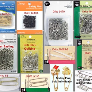 Safety Pins | Basting Pins | Skirt Pins | Kilt Pins | Quilters Safety Pins