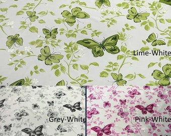 Butterfly Print Silk Fabric