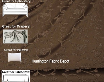 Chocolate/Dark Brown Home Decor Fabric | Design Cactus | Upholstery Fabric | Drapery Fabric | Pillow Fabric | Tablecloth Fabric