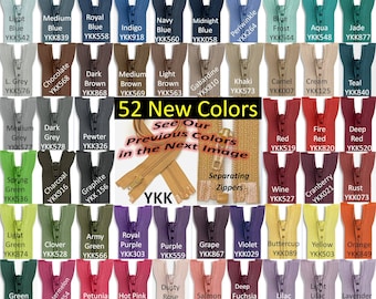 Lightweight Separating Zippers for Formal Wear & Sweaters | New Colors Added