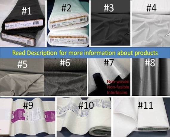Interfacing Woven and Non-woven by the yard