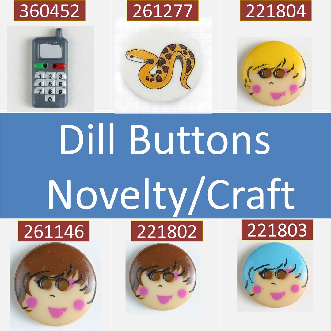 Dill Novelty Buttons Craft Buttons Etsy