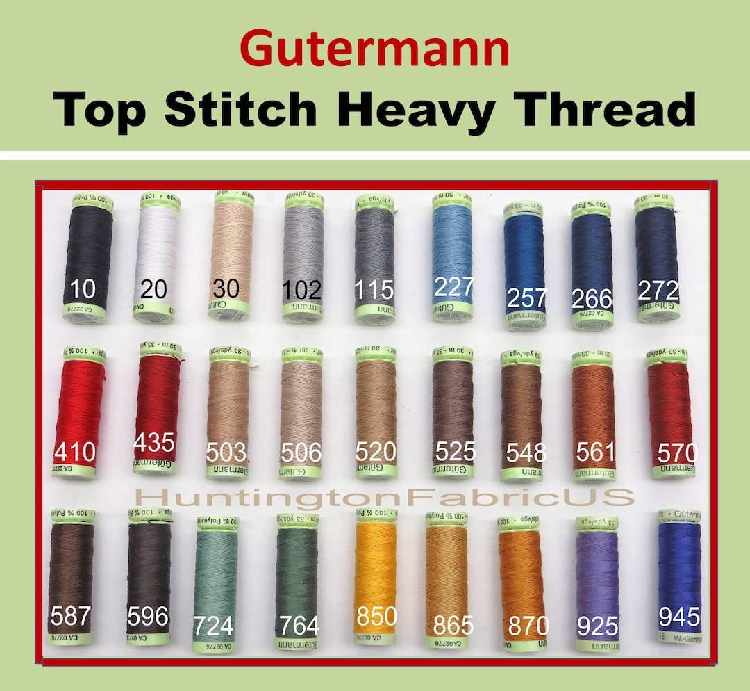 Gutermann Top Stitch Heavy Duty Thread Etsy