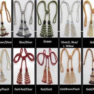 Beaded Double Tassel Tiebacks