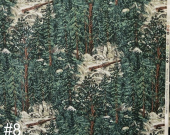 Pine Trees 100% Cotton Fabric by the yard