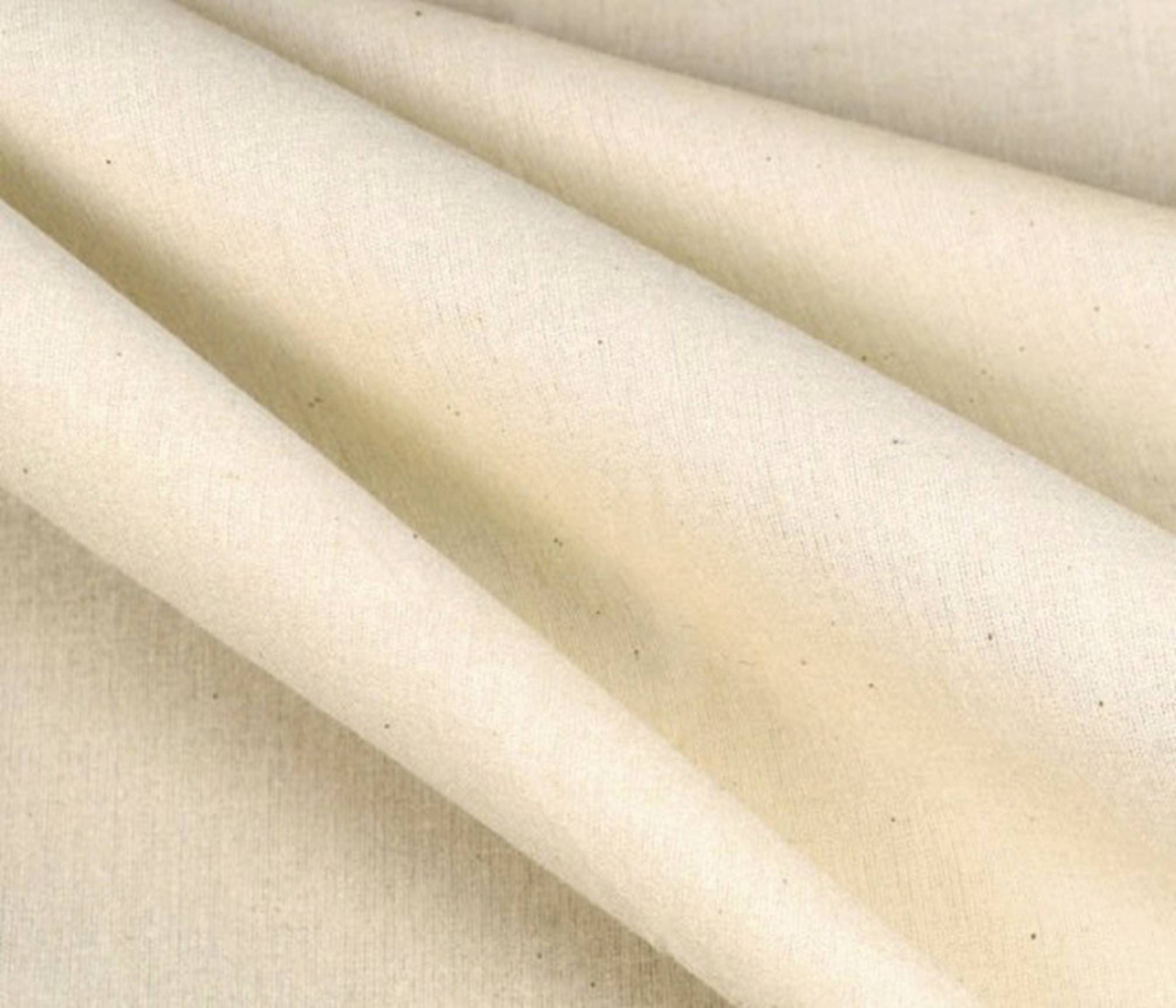 FabricLA 100% Cotton Muslin Fabric - 62 Inches (157 cm) Wide Unbleached Muslin Cloth - Cotton Muslin Fabric by Yard - Natural Muslin Fabric, 2
