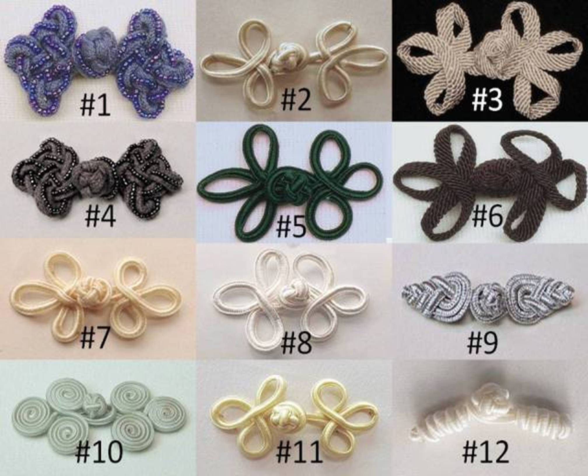 10 Pares De Botones De Rana China Cierres Costura Oriental 10 Pares De Botones De Rana China Cierres Costura Oriental