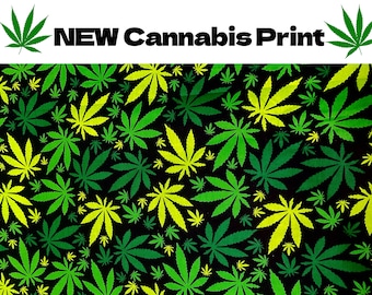 Cannabis | Marijuana Print Cotton by the yard