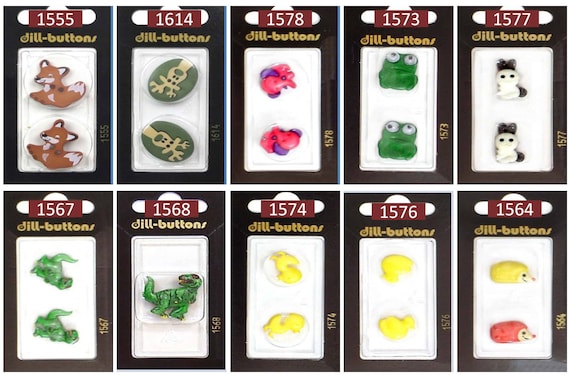 Dill Novelty Buttons | Animal Buttons | Craft Buttons