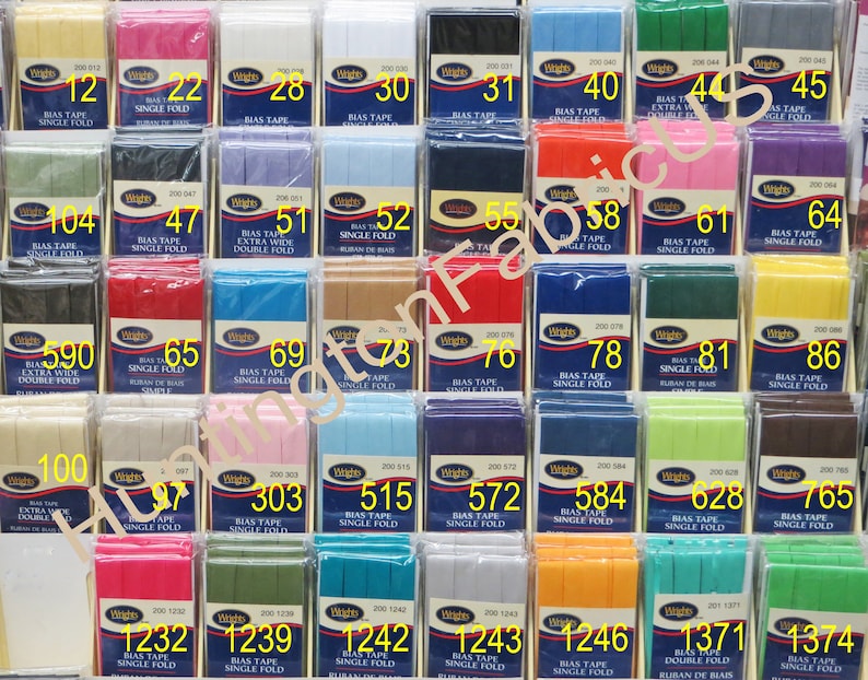 Wrights Single Fold Bias Tape PC200 1/2" Single Fold Bias Tape