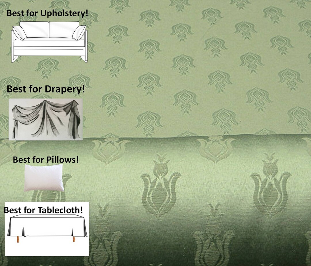 Celery Green Home Decor Fabric Design Bellflower Upholstery Fabric