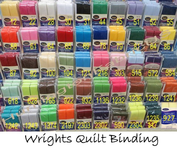 Wrights Double Fold Quilt Binding 7//8/"X3yd Medium Grey 070659965050