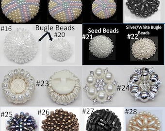 Botones de cuentas / Botones de diamantes de imitación / Botones de novia / Botones de adorno