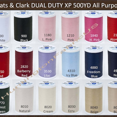 Jassen & Clark Dual Duty All-Purpose Thread, 400 werven/1 spoel garen, zwart