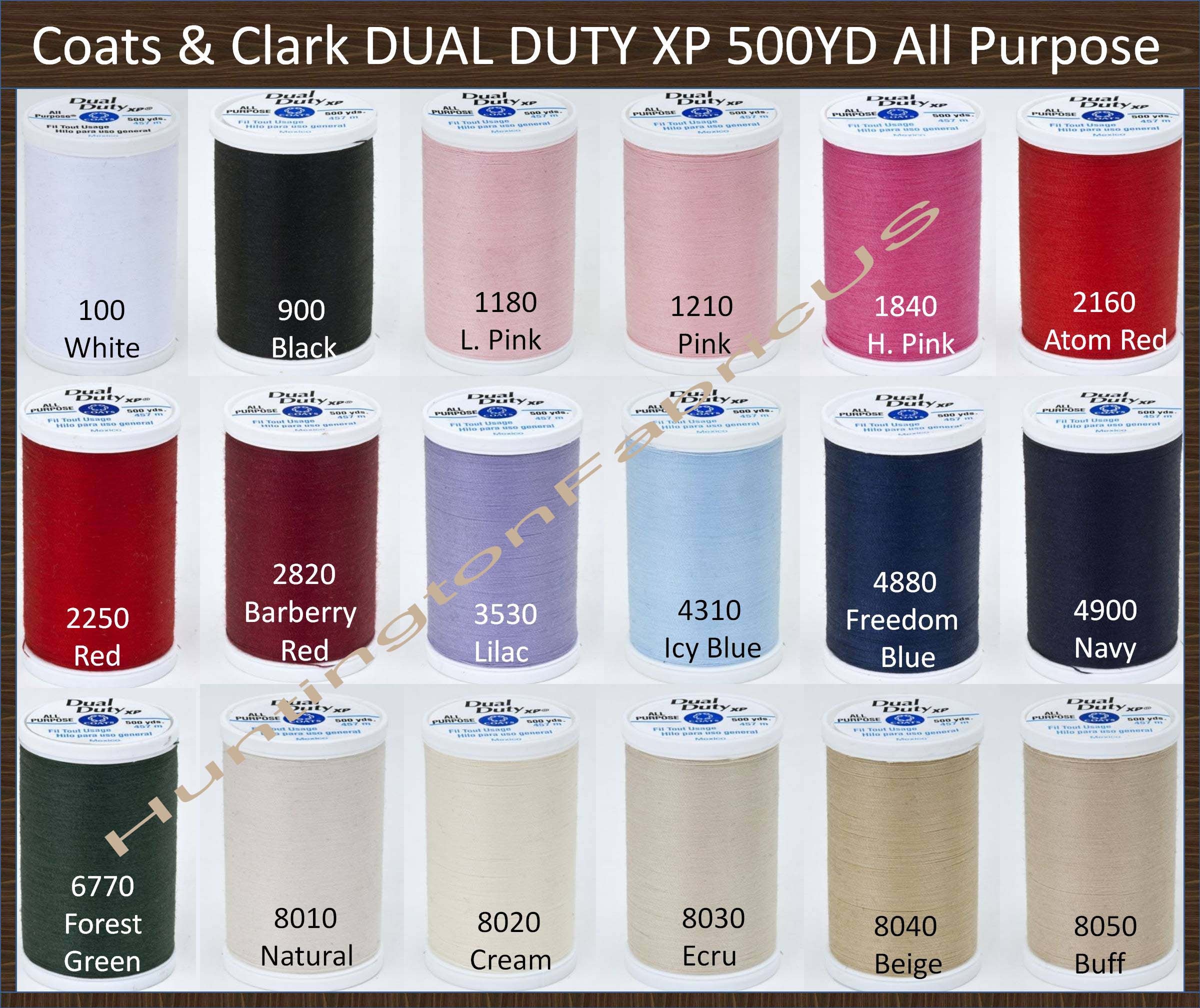 Coats & Clark All Purpose Natural Polyester Thread, 500 yards/457 meters 