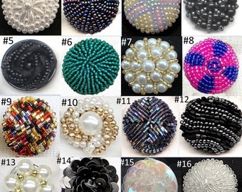 Beaded Buttons | Sequin Buttons | Bridal Buttons | Embellishment Buttons