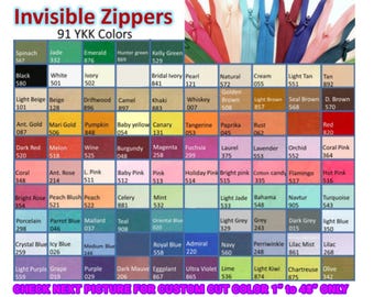 Invisible Zippers | Concealed Zippers 95 Colors