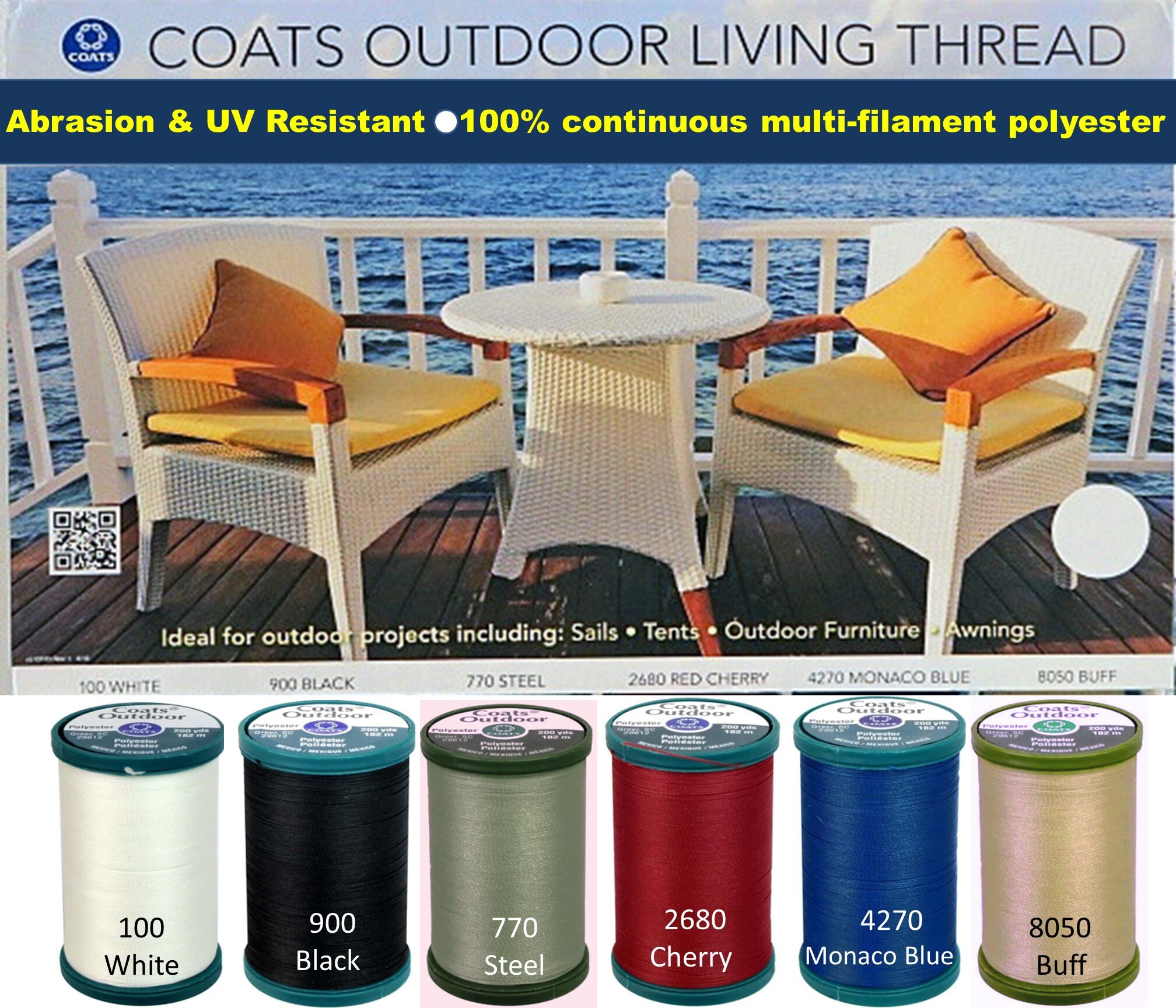 Coats Outdoor UV Resistant Thread - Etsy