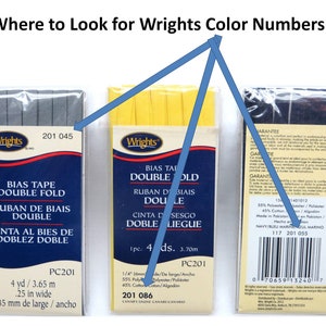 Wrights 1/4 Double Fold Bias Tape PC201 All Wright's Current Colors, All In Stock, Ready for Quick Shipping image 5