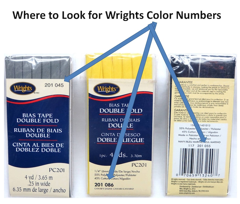 Wrights 1/4 Double Fold Bias Tape PC201 All Wright's Current Colors, All In Stock, Ready for Quick Shipping image 5