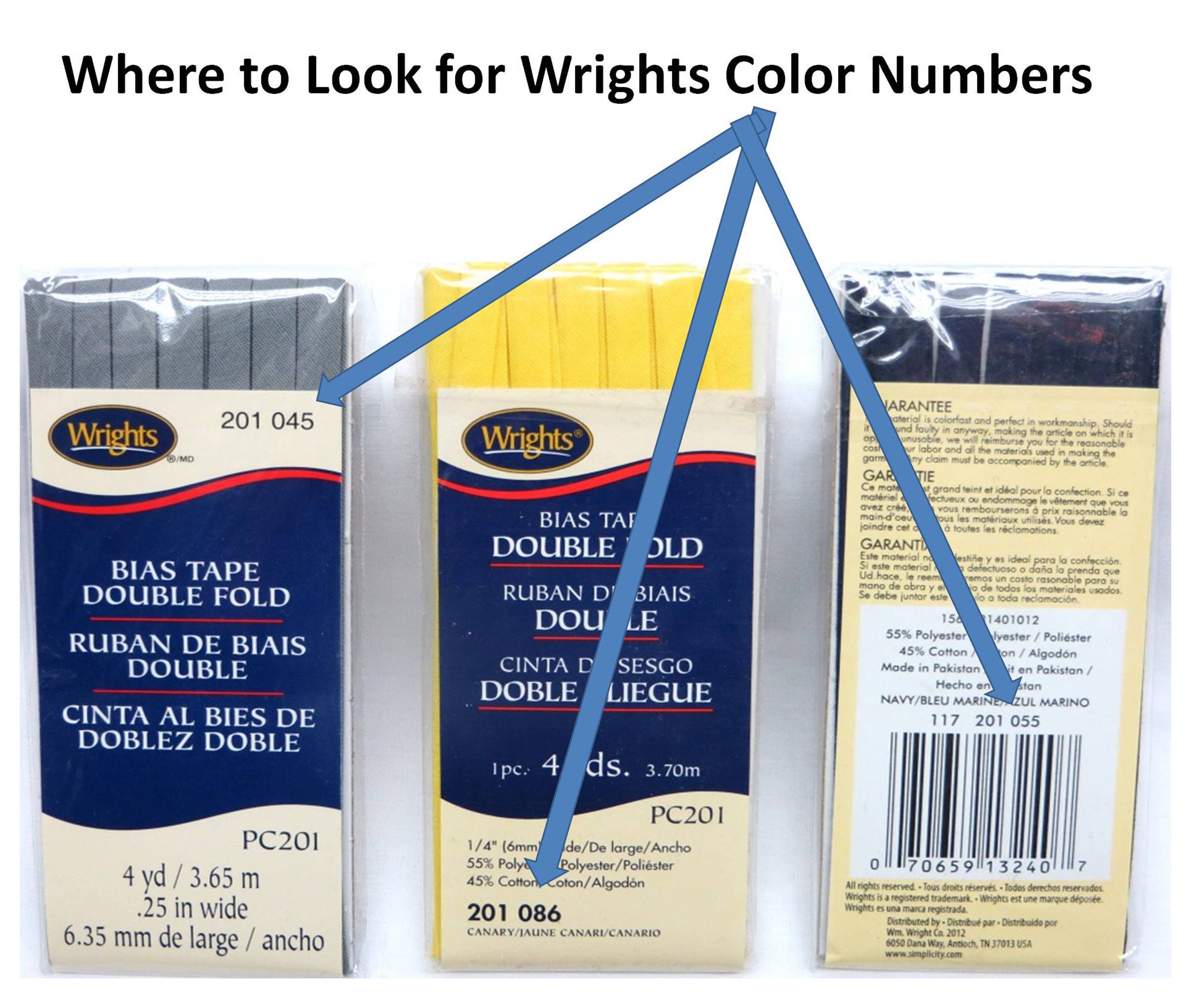 Wrights Double Fold Bias Tape 1/4 X4ydBlack Discount Supplements Free