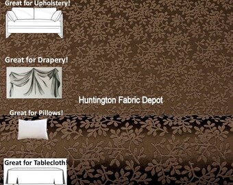 Chocolate/Dark Brown Home Decor Fabric | Design Lina | Upholstery Fabric | Drapery Fabric | Pillow Fabric | Tablecloth Fabric