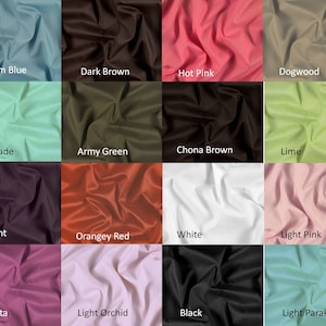 Cotton Sateen by the yard