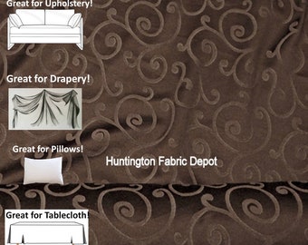 Chocolate/Dark Brown Home Decor Fabric | Design Daisy | Upholstery Fabric | Drapery Fabric | Pillow Fabric | Tablecloth Fabric