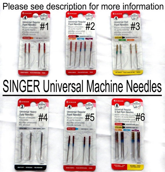 Singer Universal Ball Point Sewing Machine Needles 