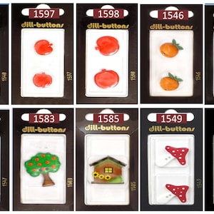Dill Novelty Buttons | Dill Fruits Buttons | Dill Craft Buttons