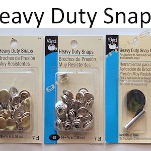 Dritz Heavy Duty Snap Fasteners, Black, Size 24 - 6 pack
