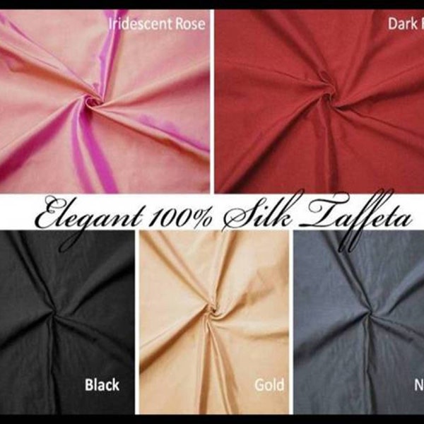 Elegant 100% Silk Taffeta