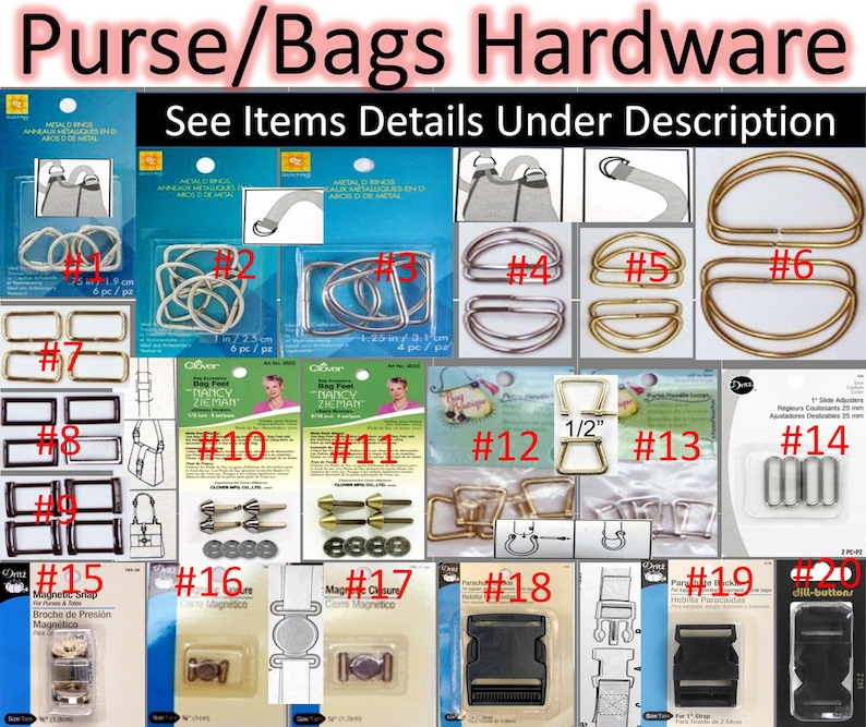 Purse Hardware Handbag Hardware Handbag Accessories Etsy