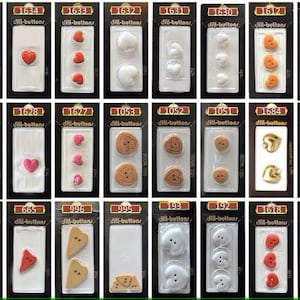 Dill Novelty Buttons | Dill Heart Buttons | Dill Craft Buttons