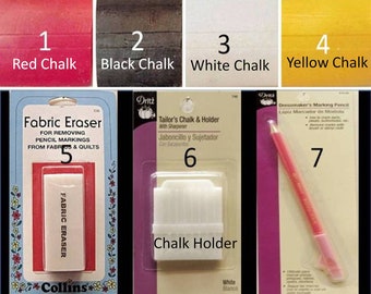 Marking Chalk, Pen and Eraser