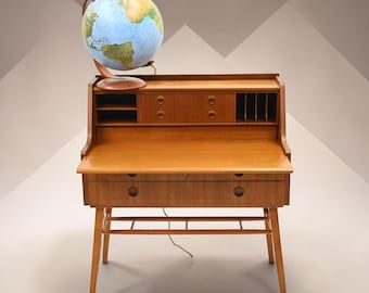 Scandinavian Teak Bureau By AB Broderna Gustafssons 1960s VGC FREE Uk Delivery