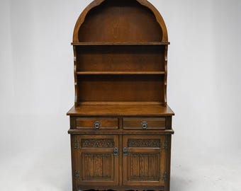 Old Charm Dome Oak Dresser In Light Oak Finish Tudor Style FREE UK Delivery