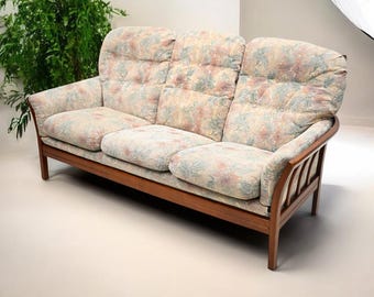 Ercol Style 3str Sofa Settee Removable Covers VGC Vintage FREE UK Delivery*
