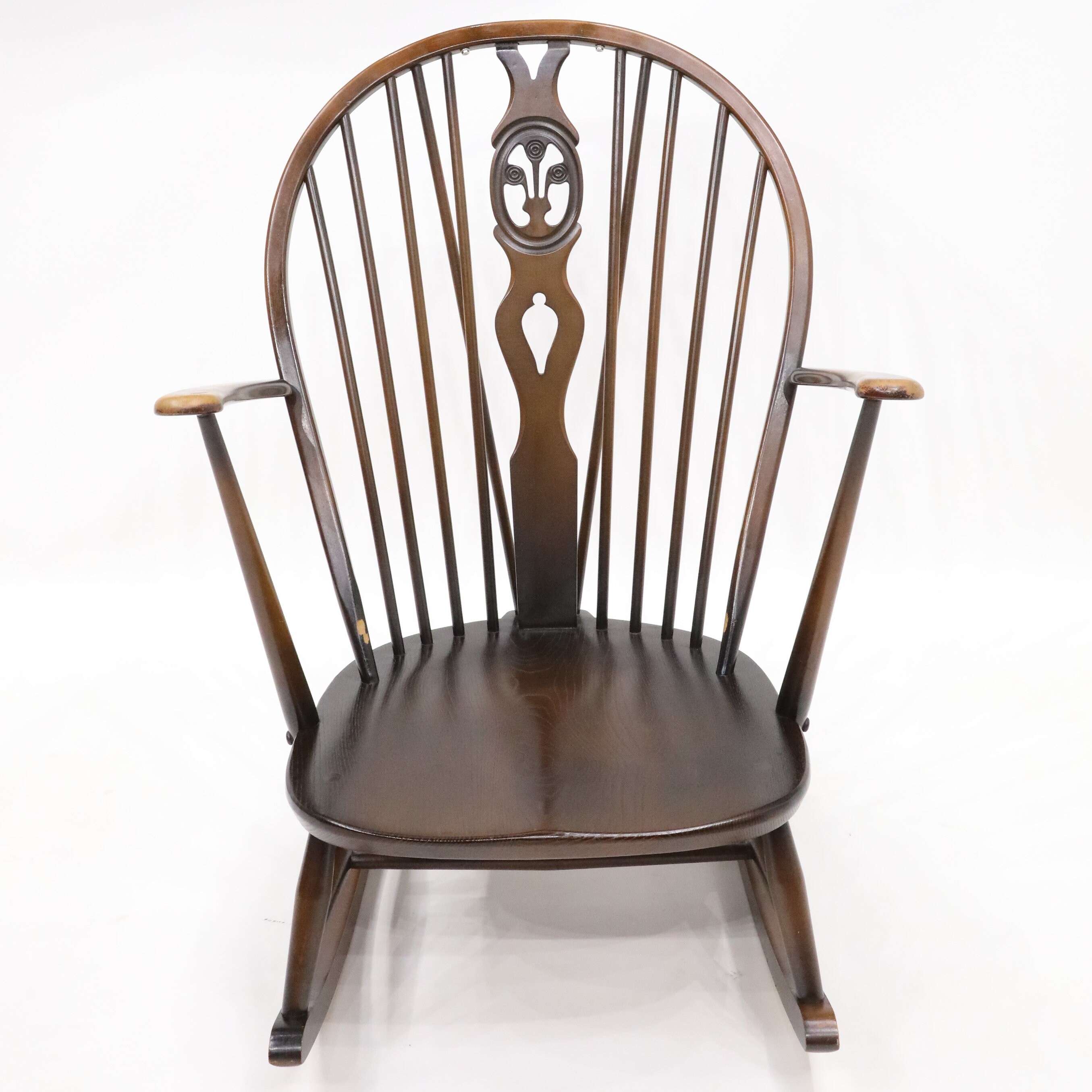 Ercol Grandfather Rocking Chair Fleur De Lis Carving Model 316 FREE UK Delivery Etsy