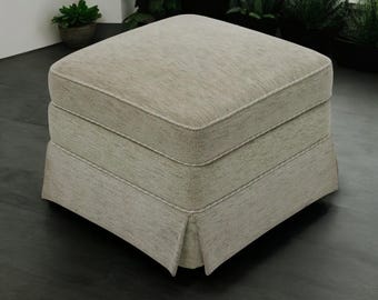 Storage Ottoman By Vale Bridgecraft Light Green Fabric VGC FREE UK Delivery*