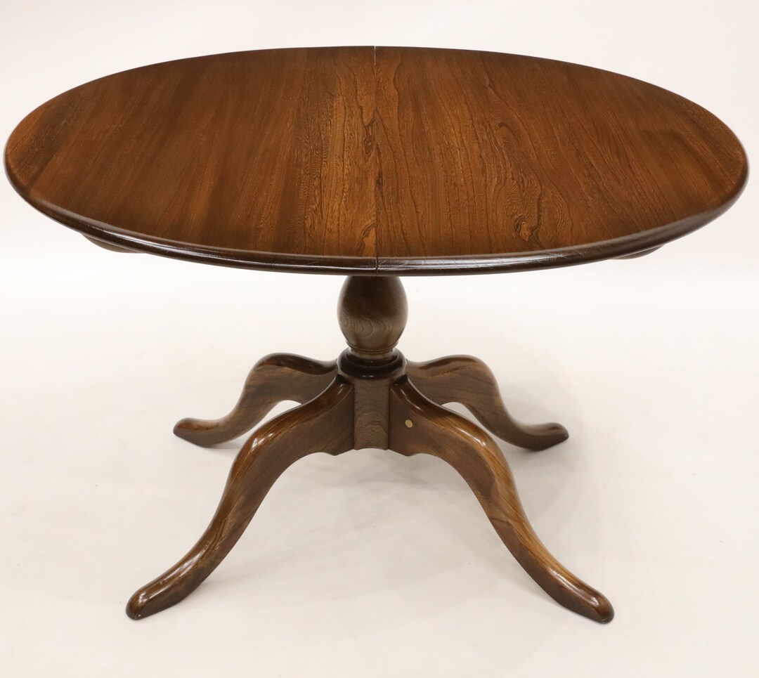 Ercol Chester Oval Pedestal Dining Table Seats 6 Fruitwood Etsy