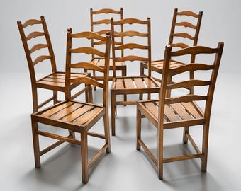 6 Ercol Ladderback Dining Chairs Old Colonial Golden Dawn FREE UK Delivery*