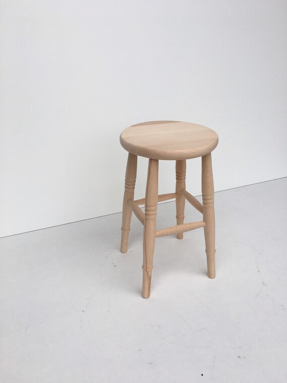 Solid Beech Bar Stools High and Low Available. Unfinished Ready to
