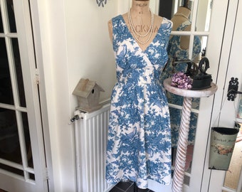 Toile De Jouy Dress Etsy