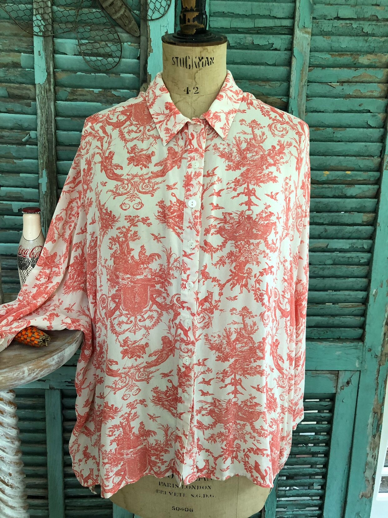 TOILE De JOUY BLOUSE - Etsy