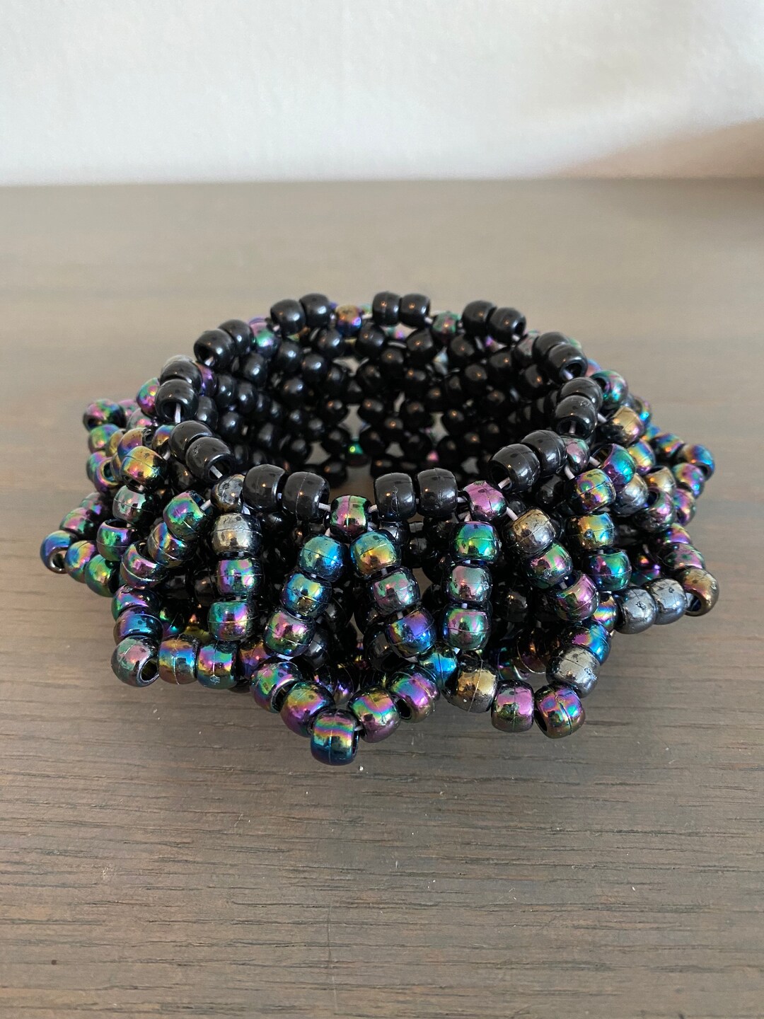 Oil Slick 3D UFO Kandi Cuff Etsy
